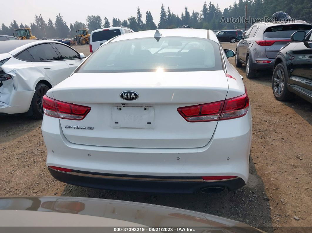 2018 Kia Optima Lx White vin: KNAGT4L36J5216049