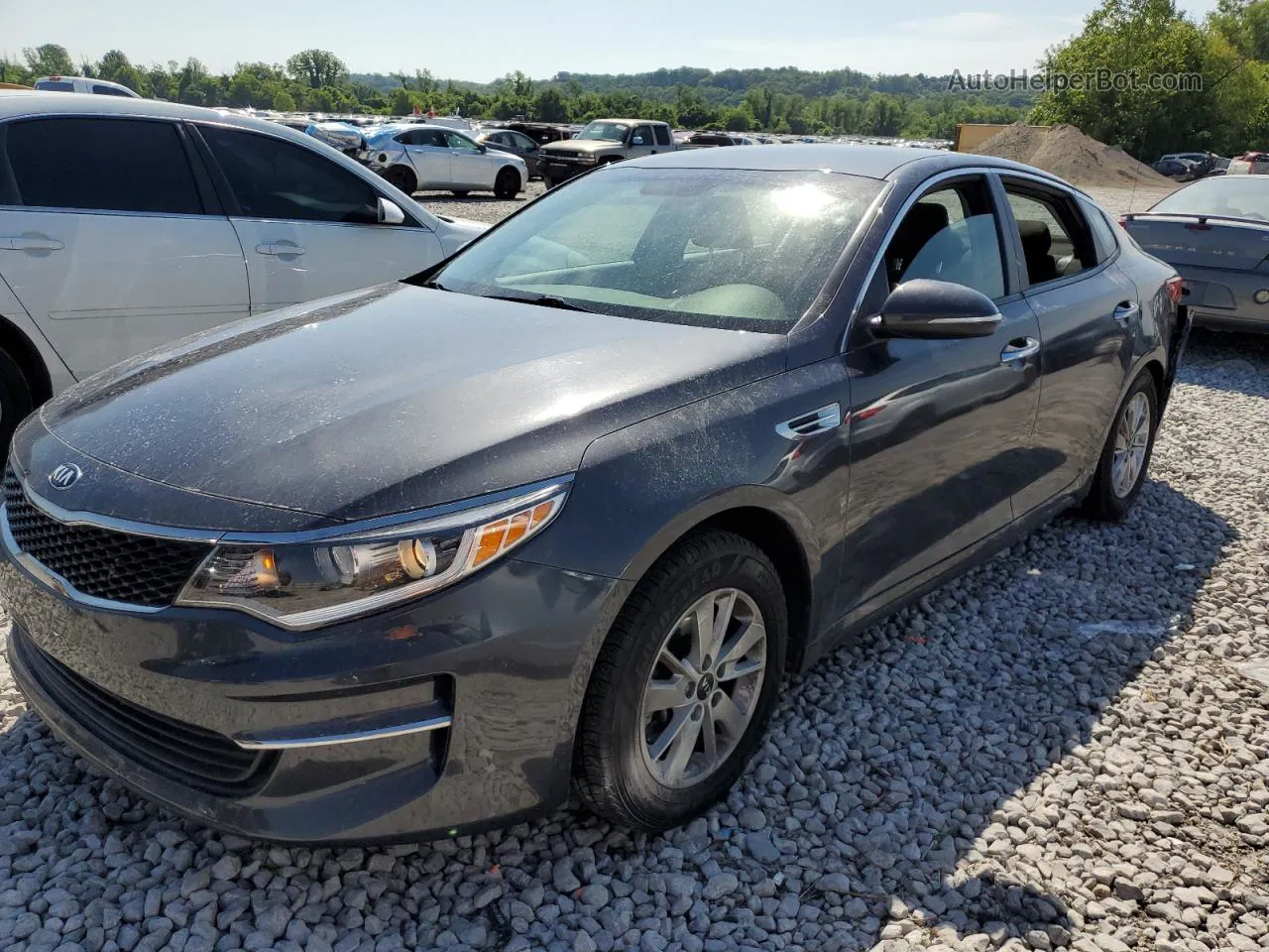 2018 Kia Optima Lx Gray vin: KNAGT4L36J5216925