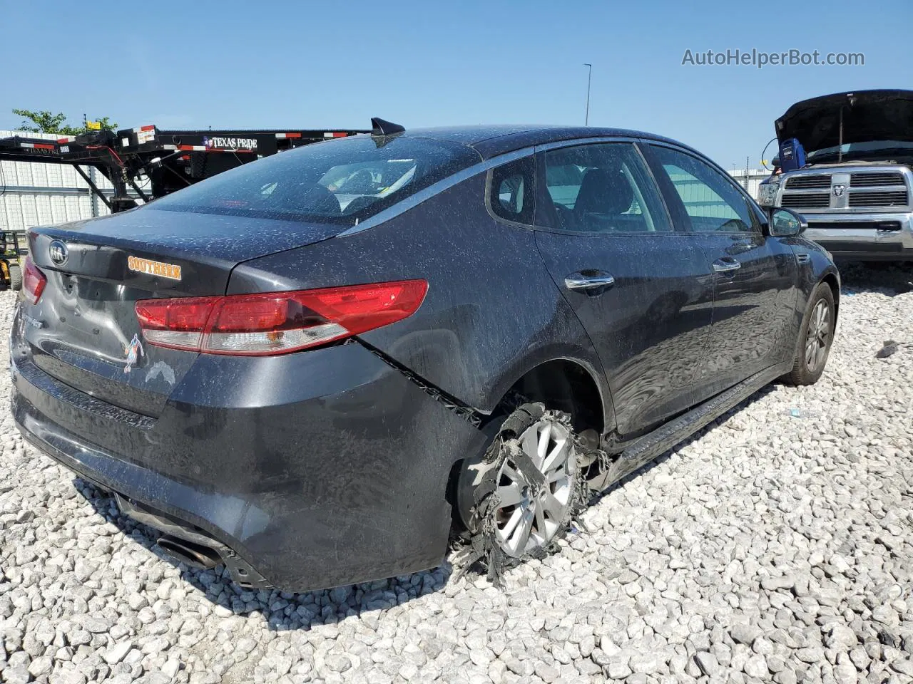 2018 Kia Optima Lx Gray vin: KNAGT4L36J5216925