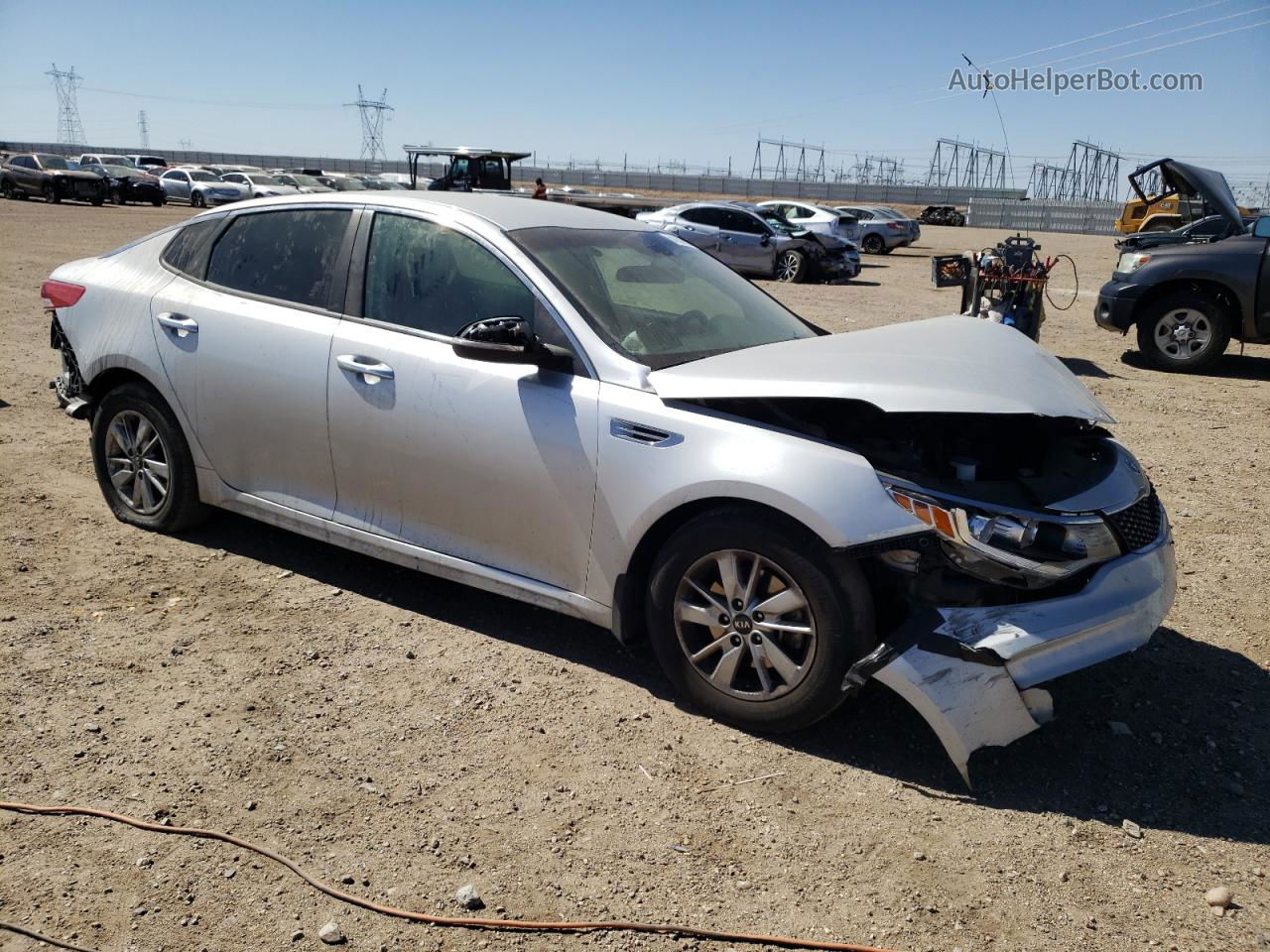 2017 Kia Optima Lx Silver vin: KNAGT4L37H5150640