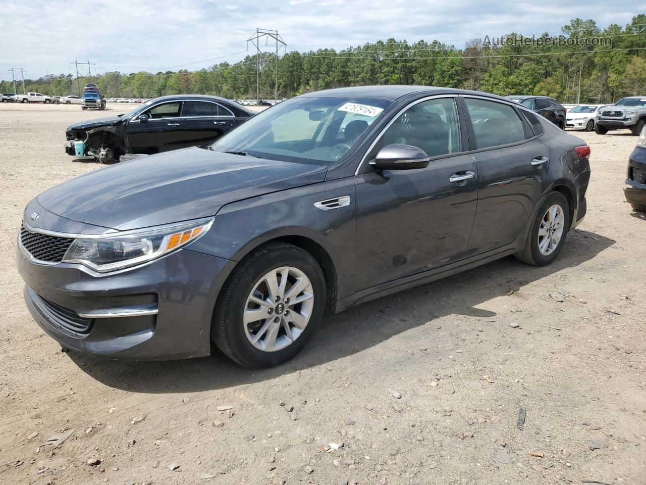 2017 Kia Optima Lx Gray vin: KNAGT4L37H5164330