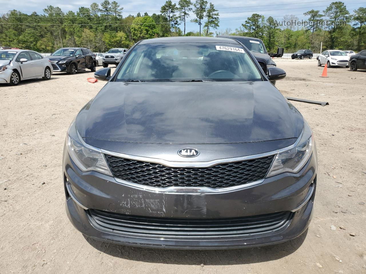 2017 Kia Optima Lx Gray vin: KNAGT4L37H5164330