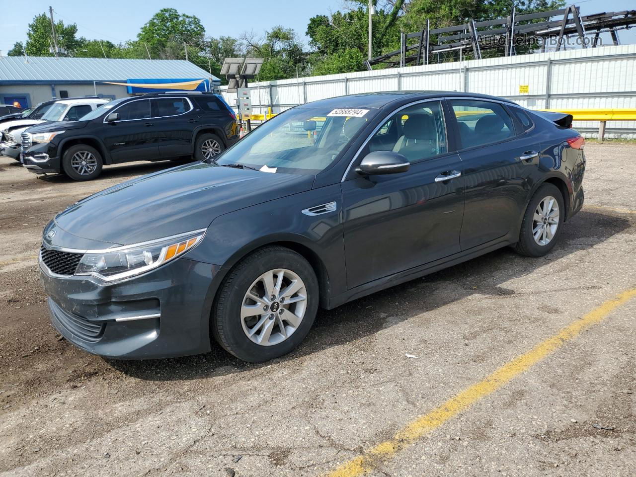 2016 Kia Optima Lx Gray vin: KNAGT4L38G5072187