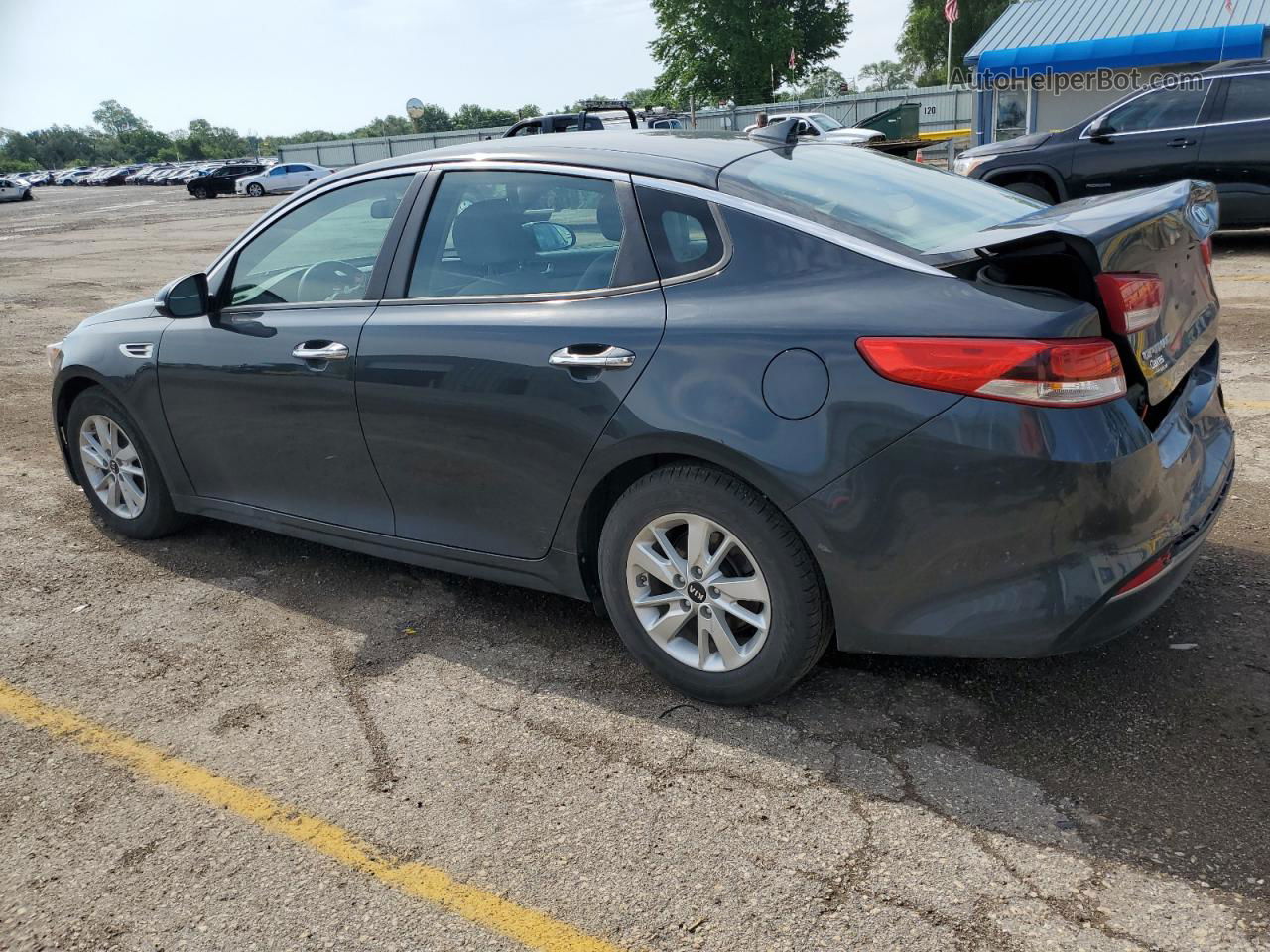 2016 Kia Optima Lx Gray vin: KNAGT4L38G5072187