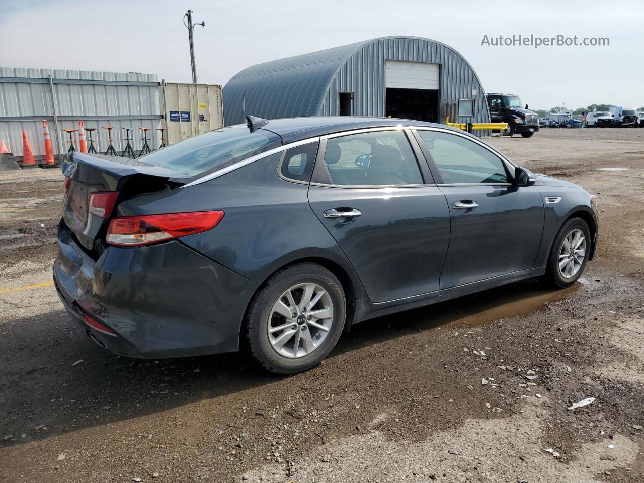 2016 Kia Optima Lx Gray vin: KNAGT4L38G5072187