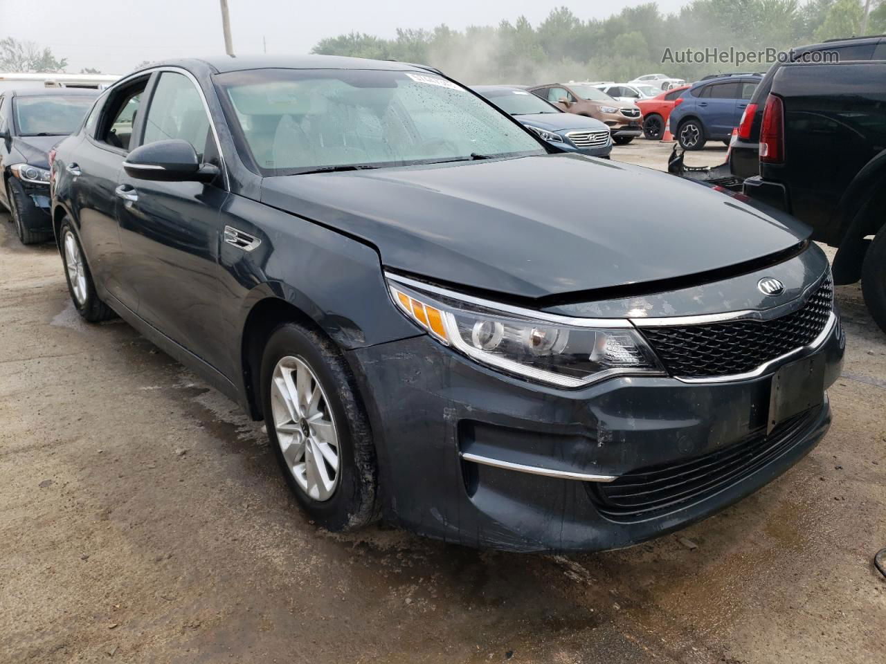 2016 Kia Optima Lx Charcoal vin: KNAGT4L38G5078183