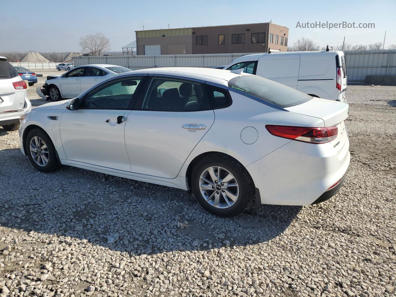 2016 Kia Optima Lx White vin: KNAGT4L38G5106449