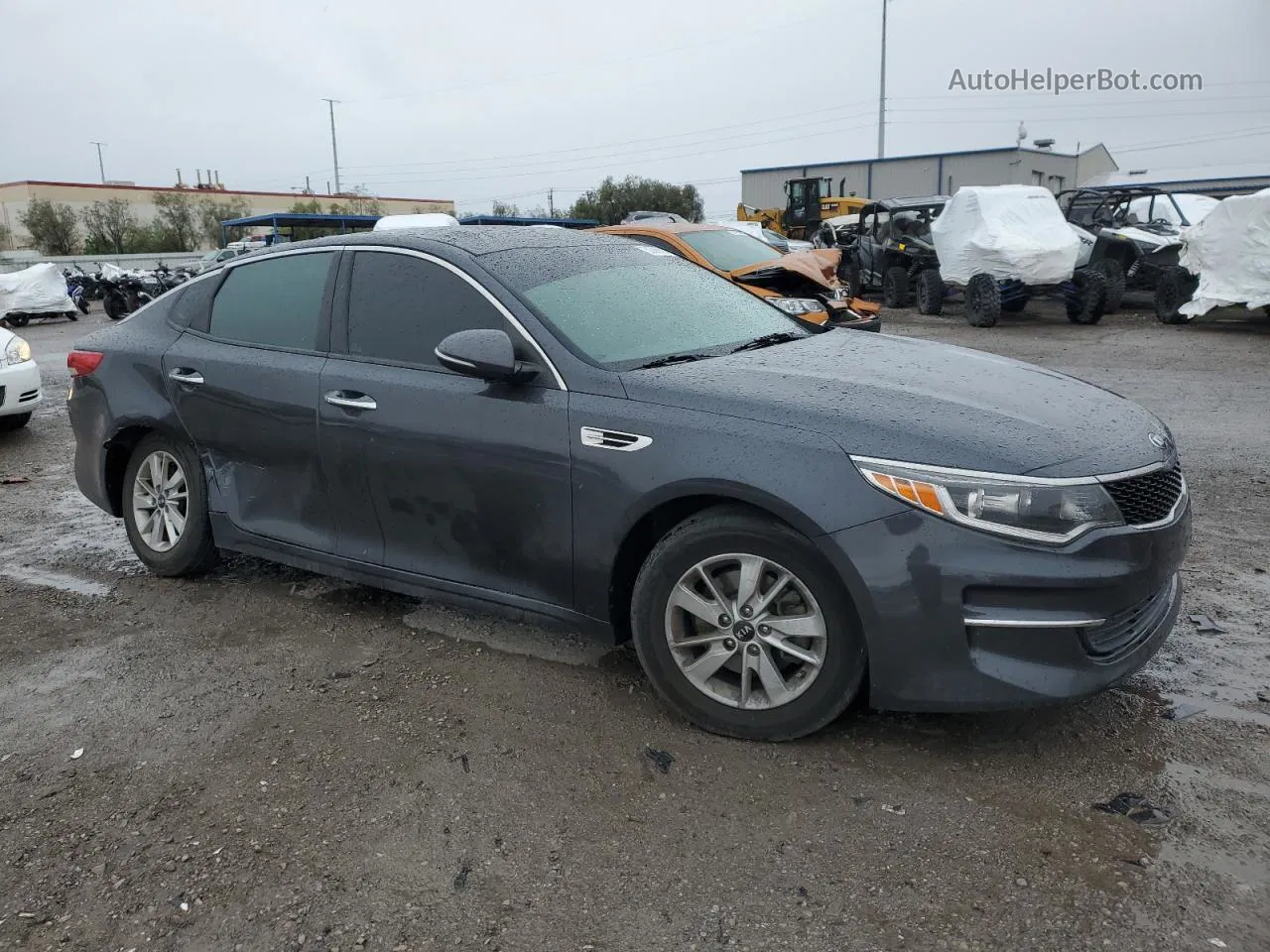 2017 Kia Optima Lx Gray vin: KNAGT4L38H5172467