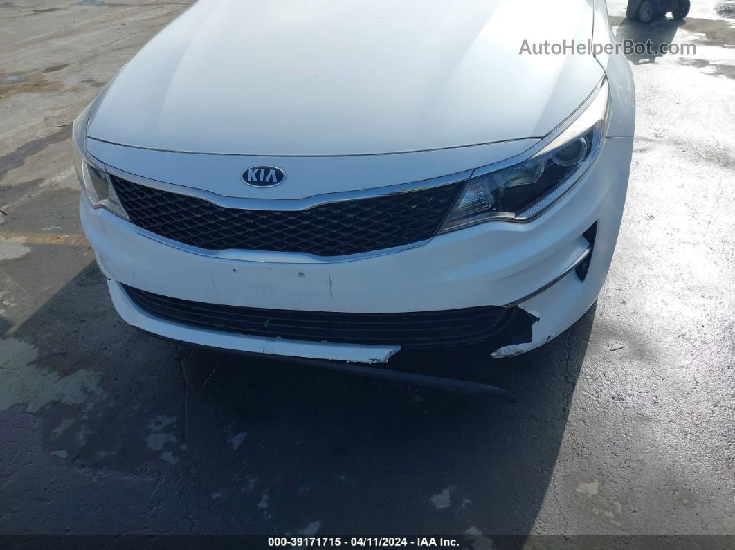 2016 Kia Optima Lx White vin: KNAGT4L39G5089094