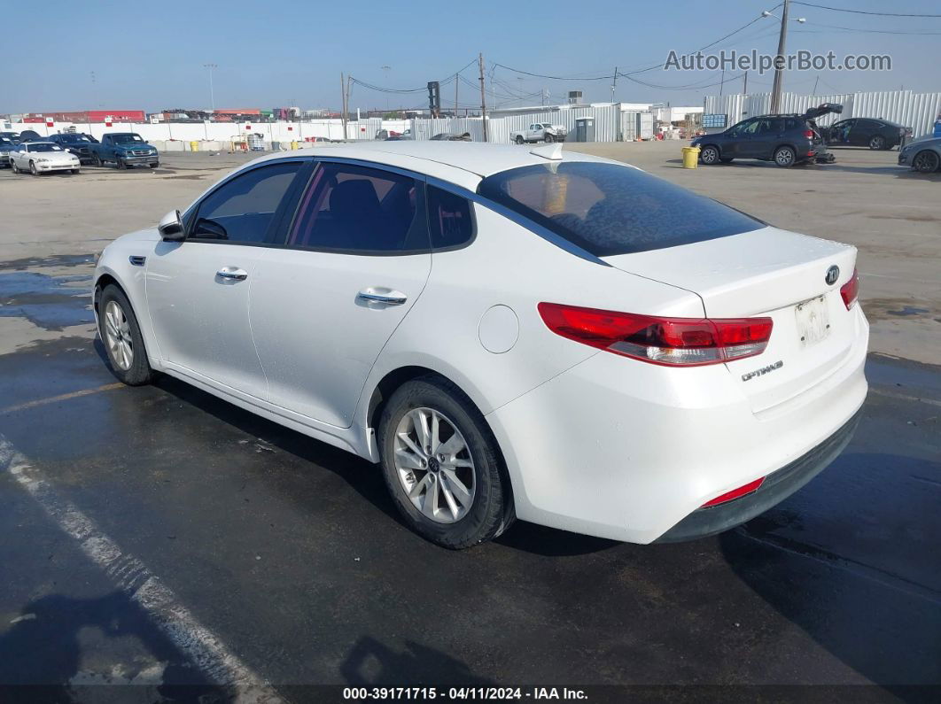 2016 Kia Optima Lx White vin: KNAGT4L39G5089094