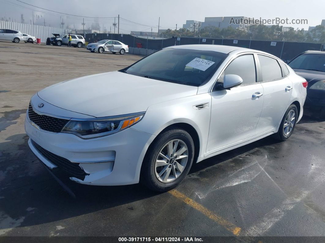 2016 Kia Optima Lx White vin: KNAGT4L39G5089094