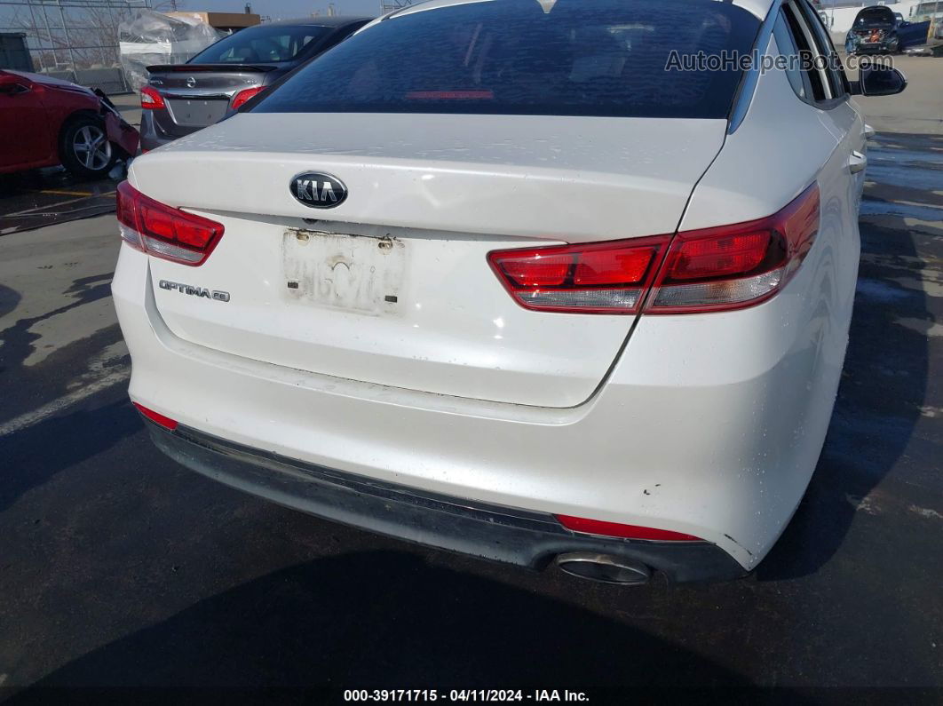 2016 Kia Optima Lx White vin: KNAGT4L39G5089094