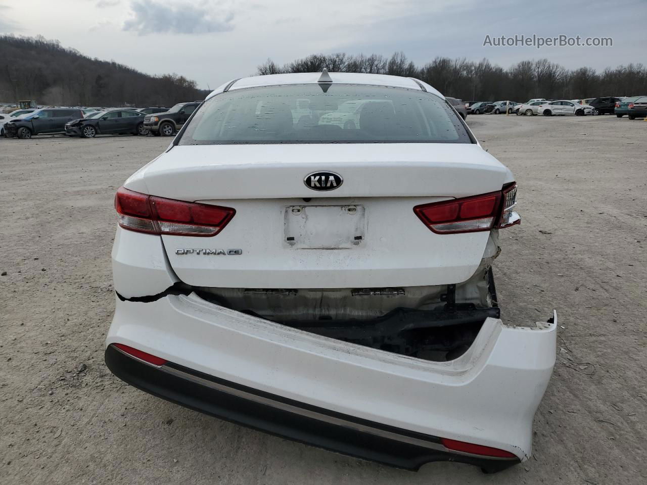 2016 Kia Optima Lx White vin: KNAGT4L3XG5101186