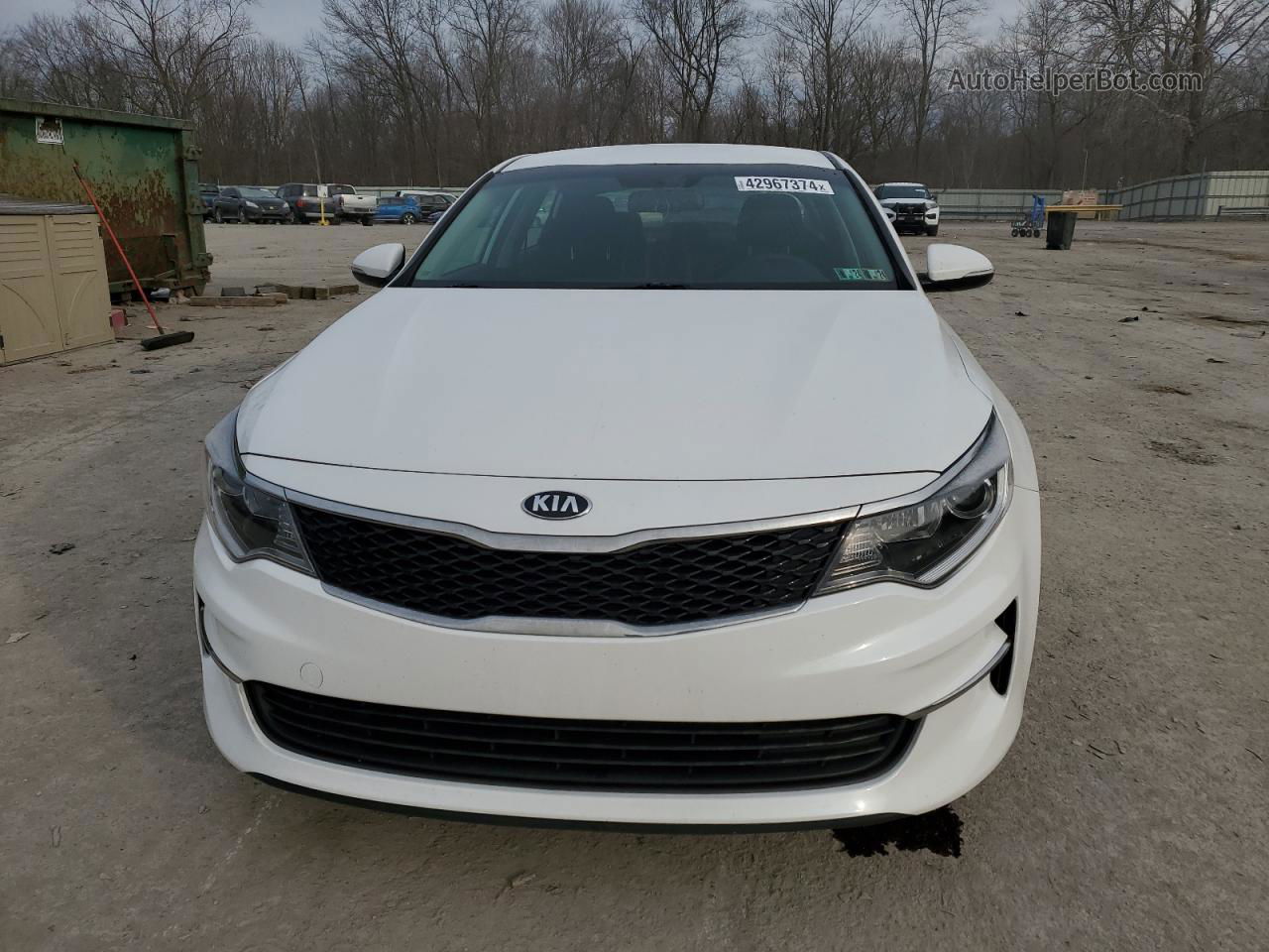 2016 Kia Optima Lx White vin: KNAGT4L3XG5101186