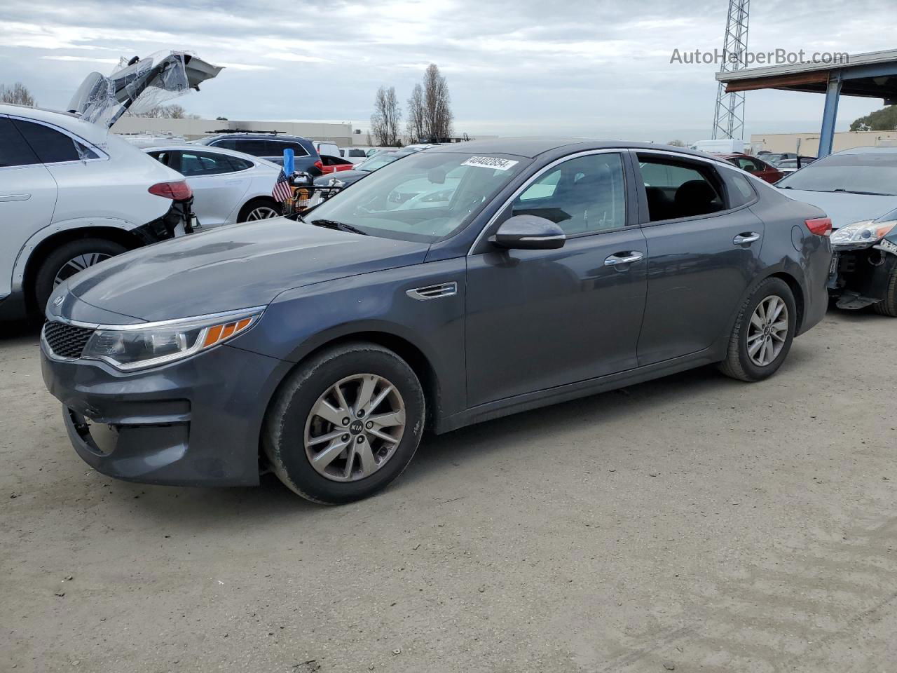 2016 Kia Optima Lx Gray vin: KNAGT4L3XG5117310