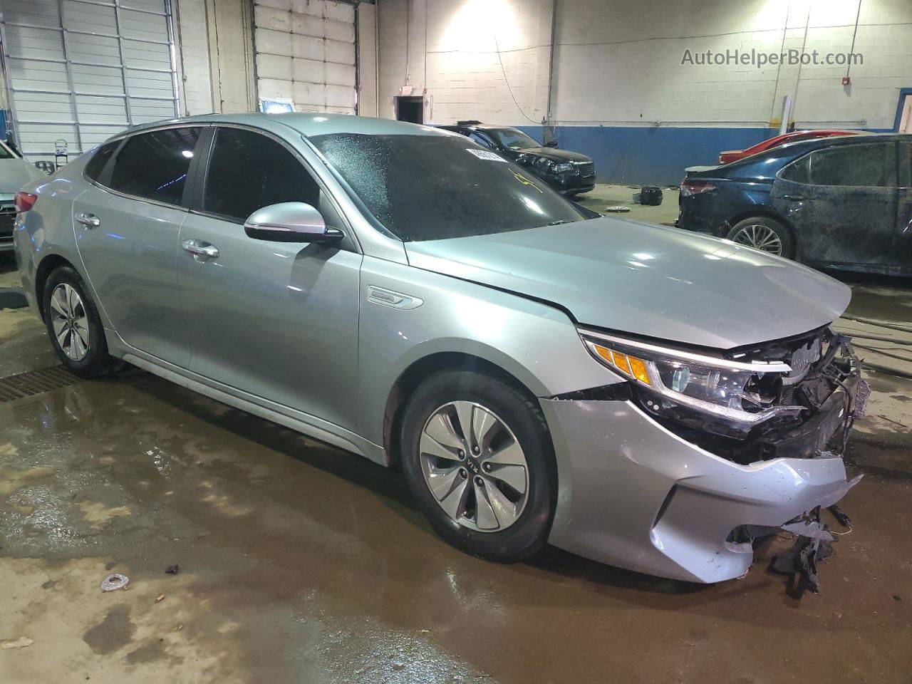 2017 Kia Optima Hybrid Silver vin: KNAGT4LC2H5008664