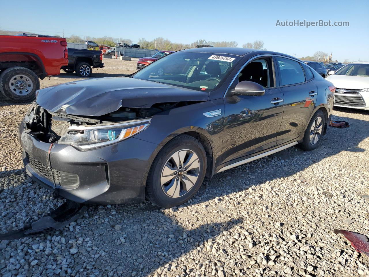 2017 Kia Optima Hybrid Gray vin: KNAGT4LC6H5007131