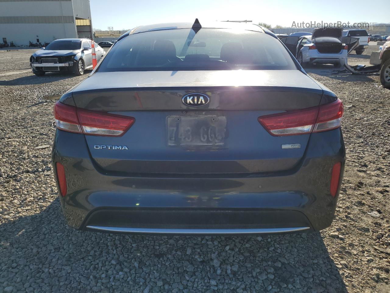 2017 Kia Optima Hybrid Gray vin: KNAGT4LC6H5007131