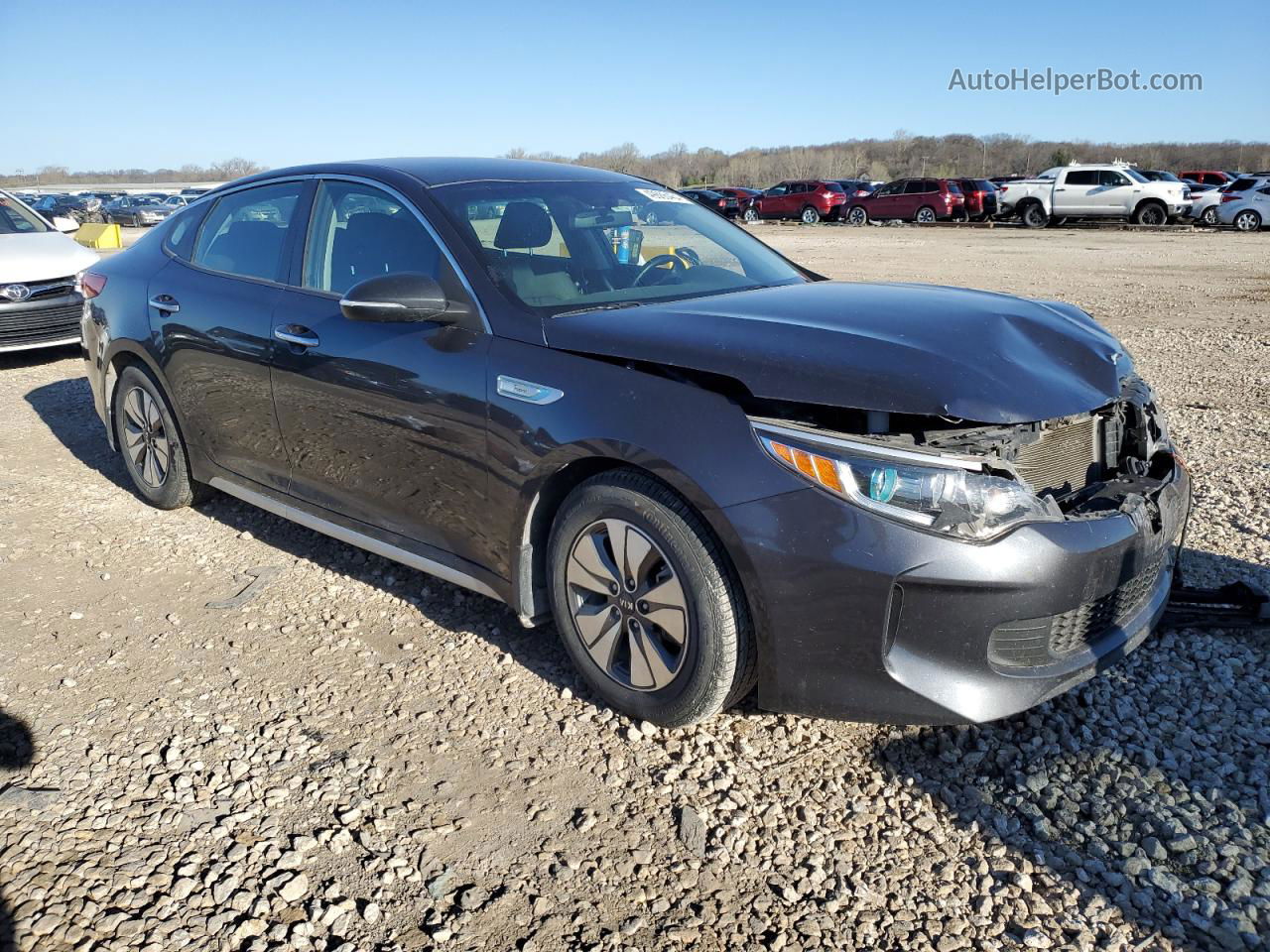 2017 Kia Optima Hybrid Gray vin: KNAGT4LC6H5007131