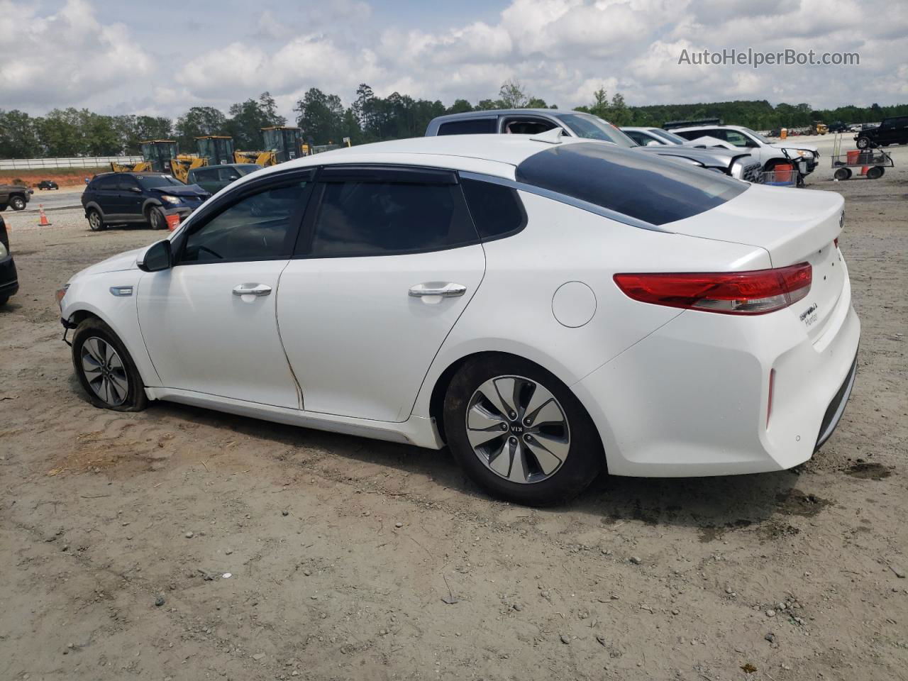 2017 Kia Optima Hybrid White vin: KNAGT4LCXH5007116