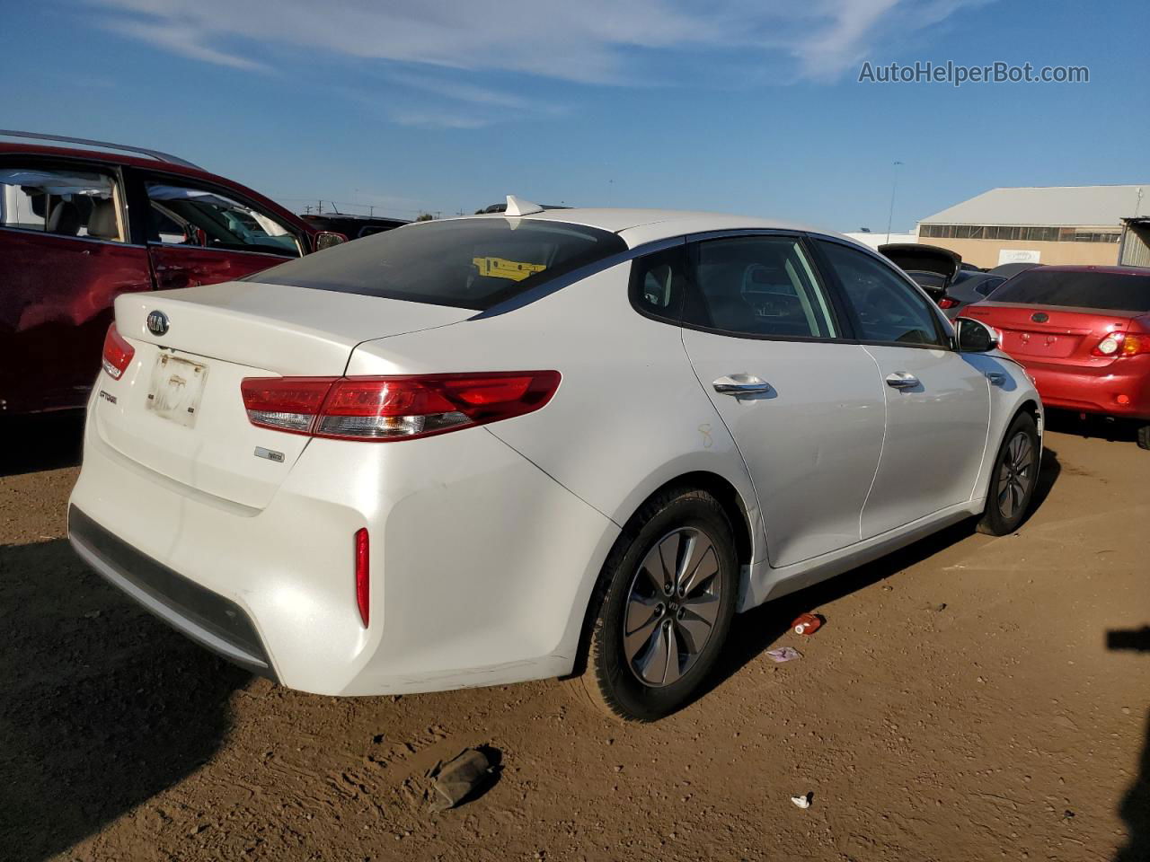 2017 Kia Optima Hybrid White vin: KNAGT4LE0H5011919