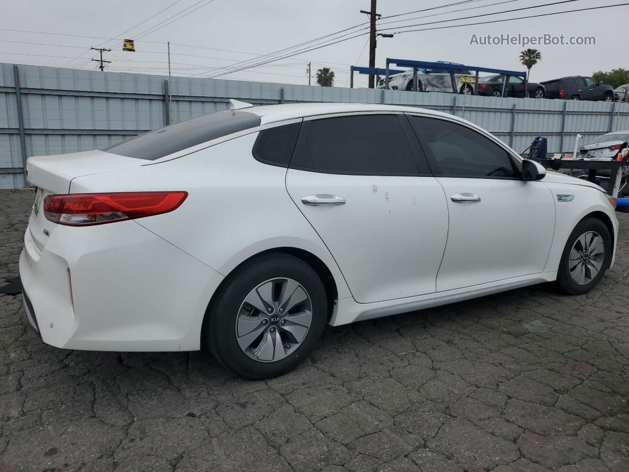 2017 Kia Optima Hybrid White vin: KNAGT4LE1H5012772