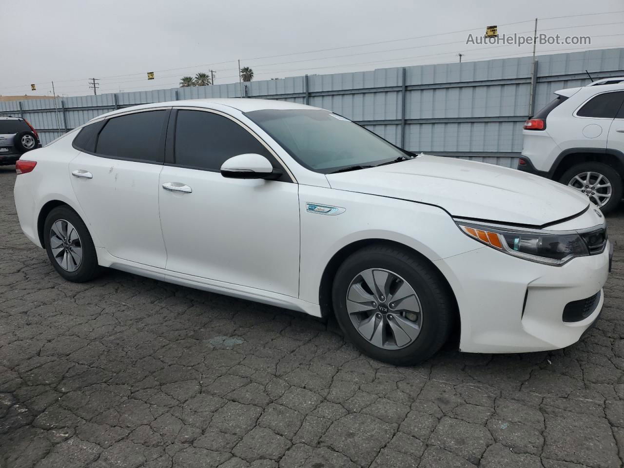 2017 Kia Optima Hybrid White vin: KNAGT4LE1H5012772