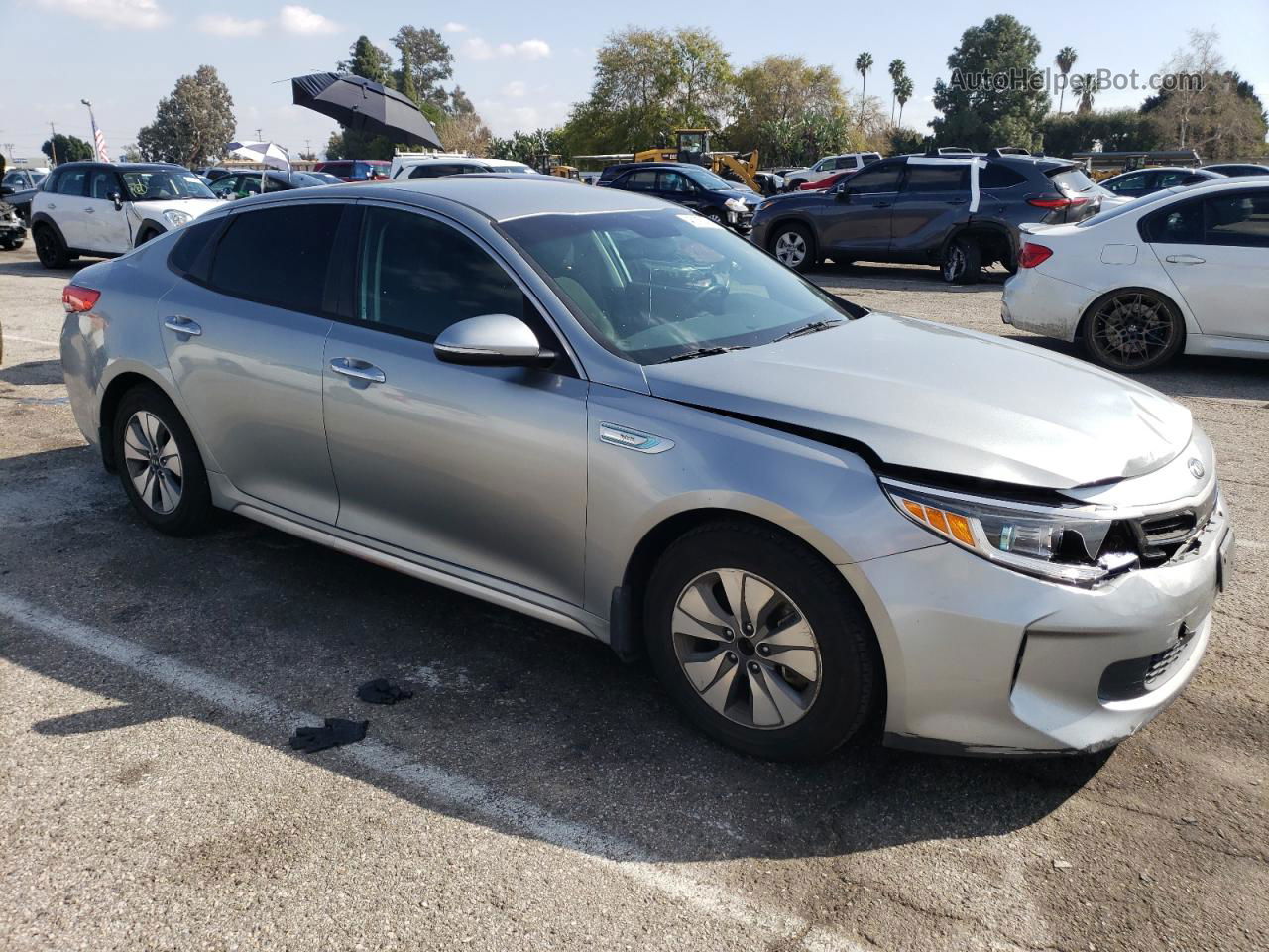 2017 Kia Optima Hybrid Silver vin: KNAGT4LE8H5010873