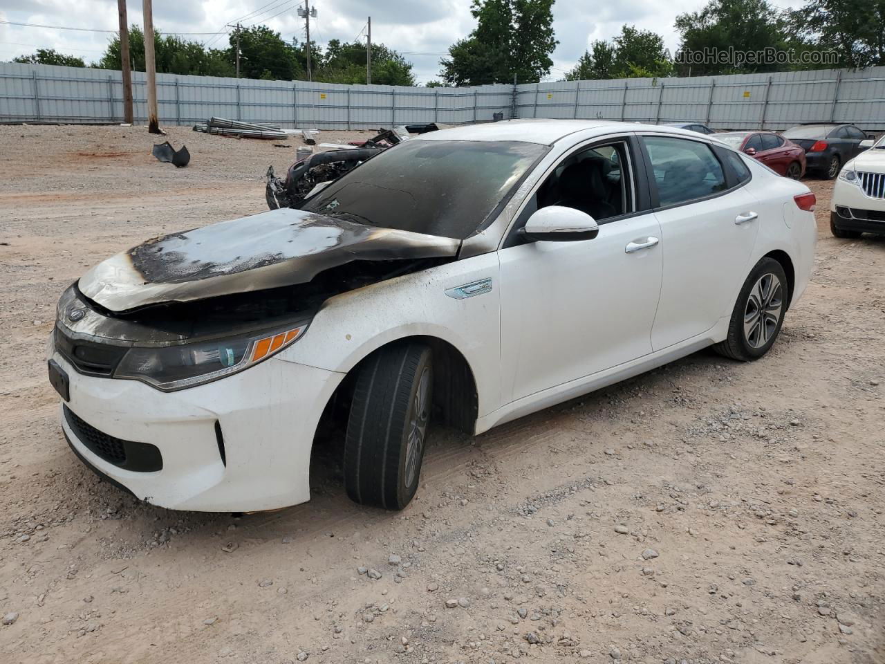 2017 Kia Optima Hybrid White vin: KNAGU4LE0H5017832