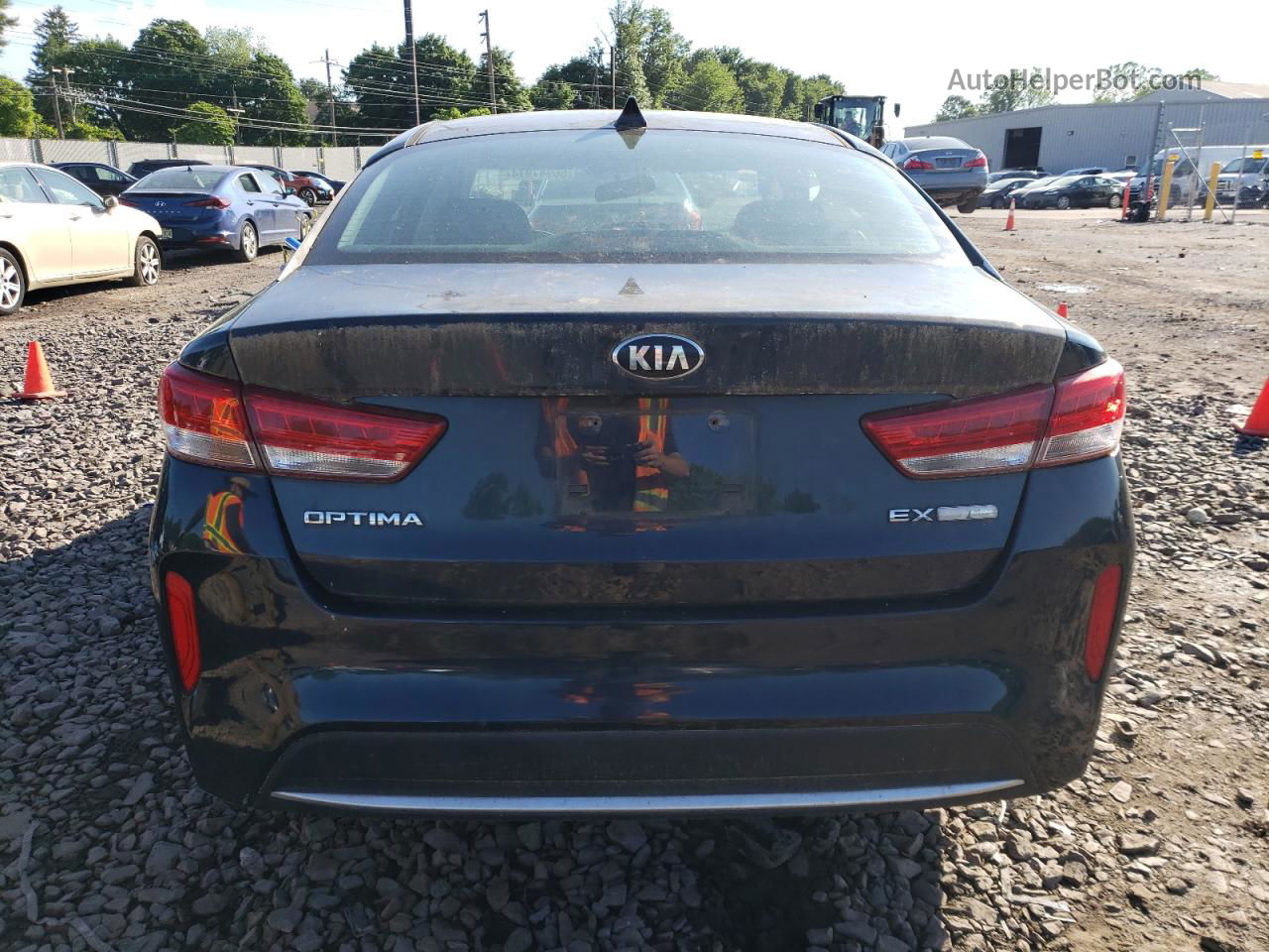 2017 Kia Optima Hybrid Синий vin: KNAGU4LE2H5010333