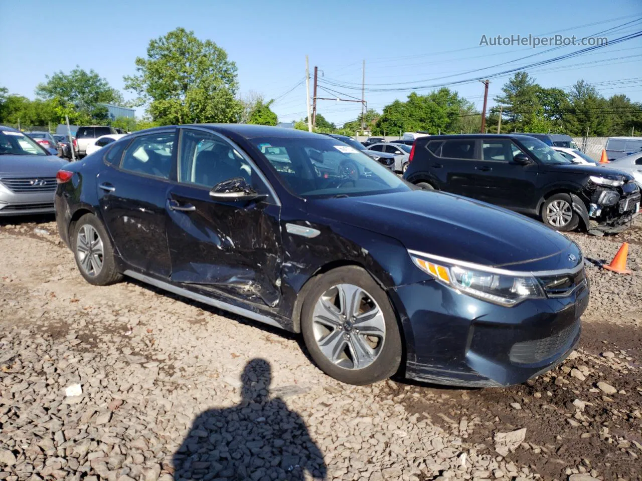 2017 Kia Optima Hybrid Blue vin: KNAGU4LE2H5010333