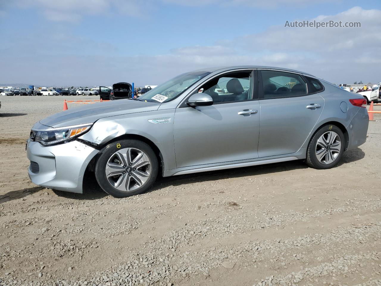 2017 Kia Optima Hybrid Silver vin: KNAGU4LE3H5013645