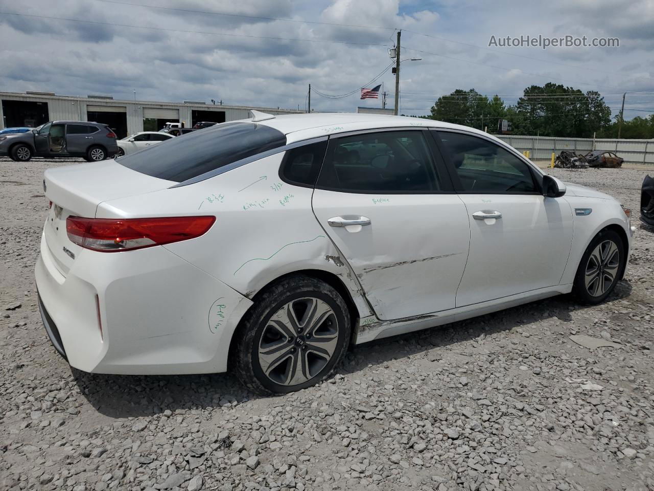 2017 Kia Optima Hybrid White vin: KNAGU4LE4H5010124