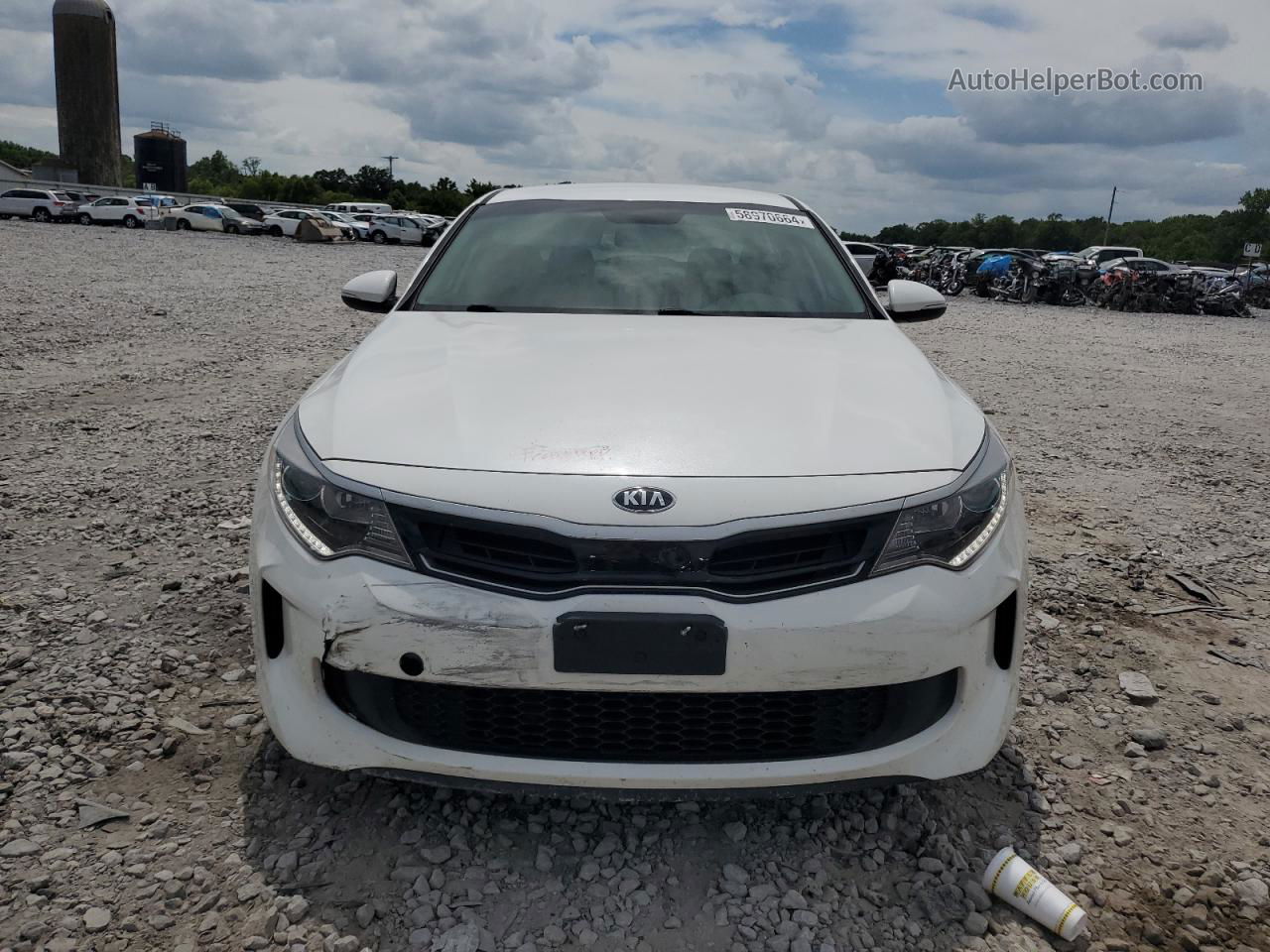 2017 Kia Optima Hybrid White vin: KNAGU4LE4H5010124