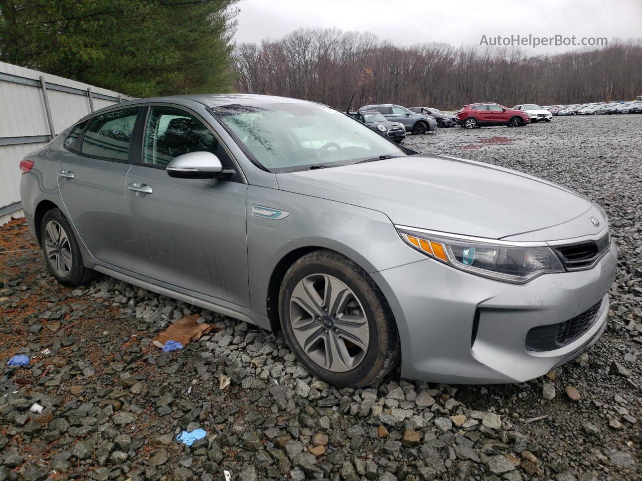 2017 Kia Optima Hybrid Silver vin: KNAGU4LE4H5012617