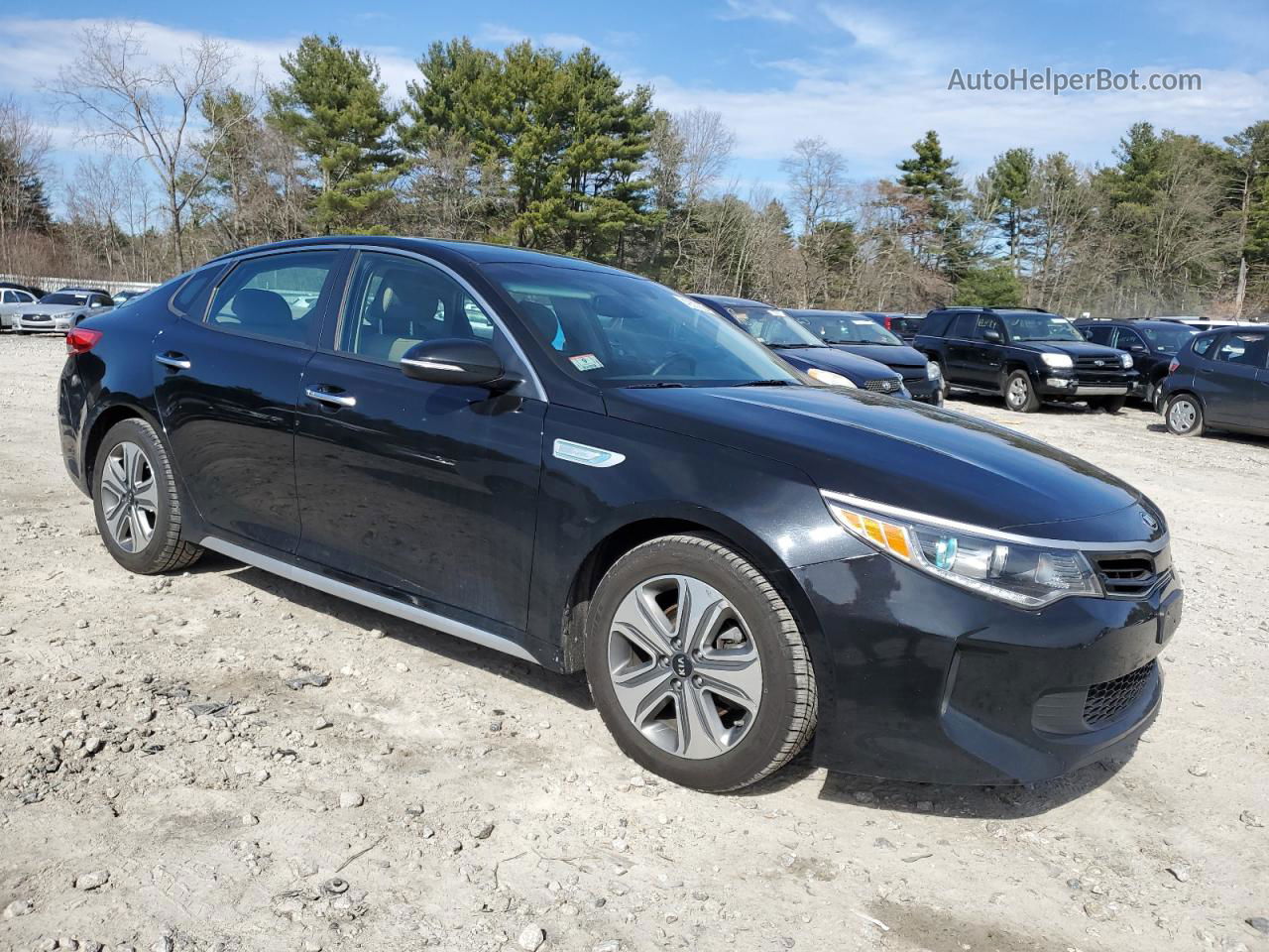 2017 Kia Optima Hybrid Black vin: KNAGU4LEXH5010077