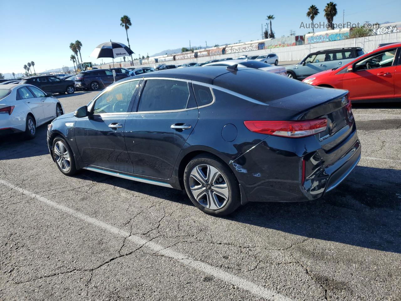 2018 Kia Optima Plug-in Hybrid Синий vin: KNAGV4LD6J5025203