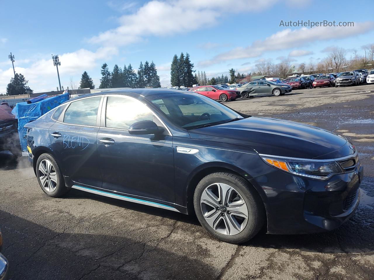 2017 Kia Optima Plug-in Hybrid Blue vin: KNAGV4LDXH5014604