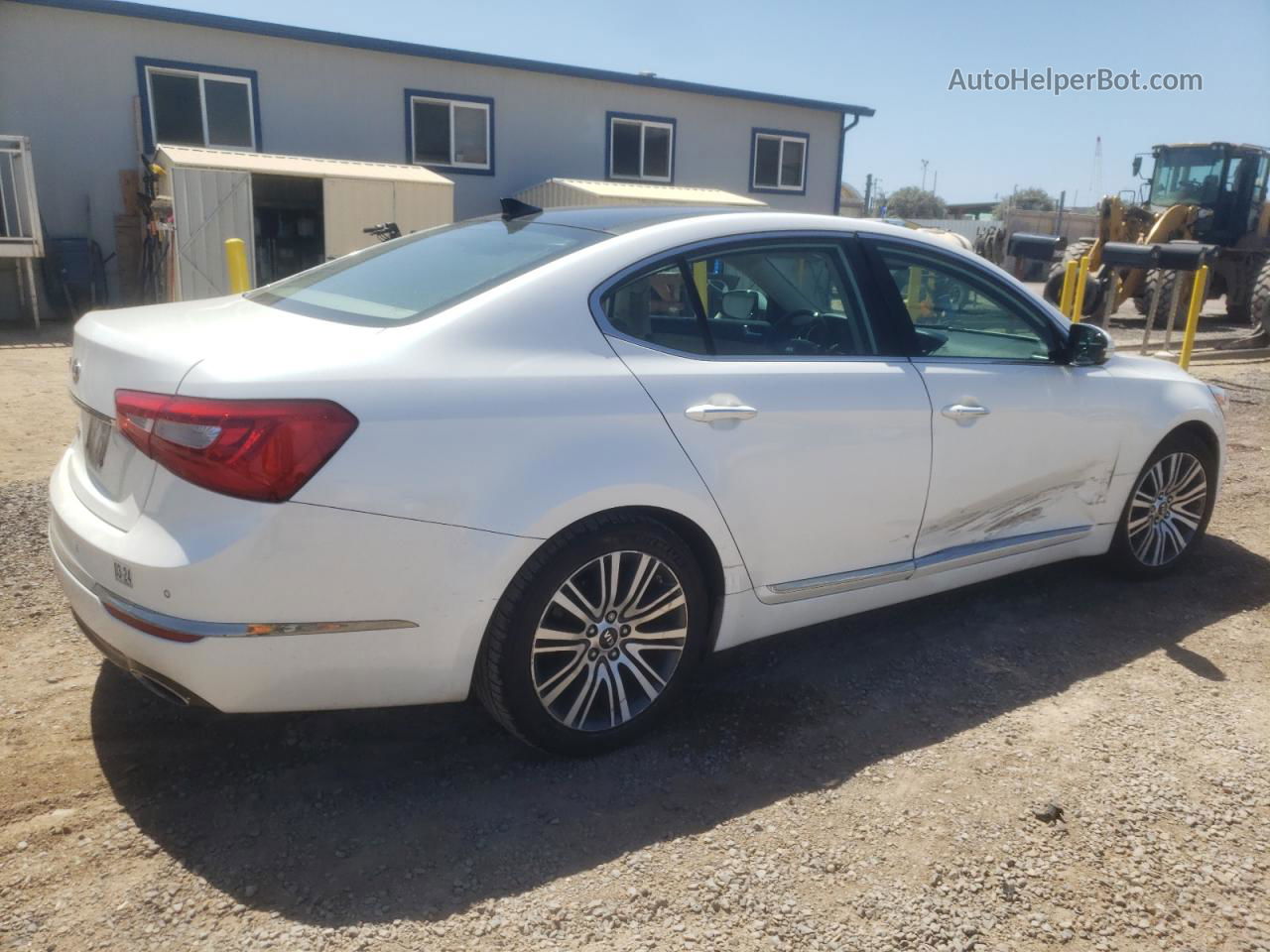 2014 Kia Cadenza Premium White vin: KNALN4D70E5121664