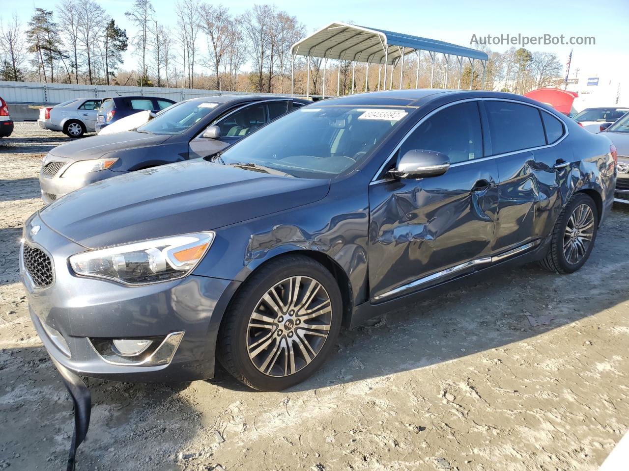 2014 Kia Cadenza Premium Charcoal vin: KNALN4D70E5123768