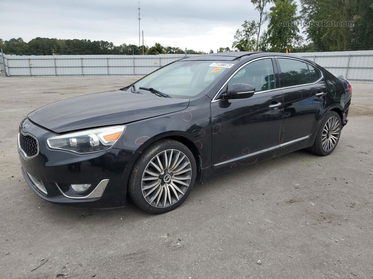 2014 Kia Cadenza Premium Black vin: KNALN4D70E5125701