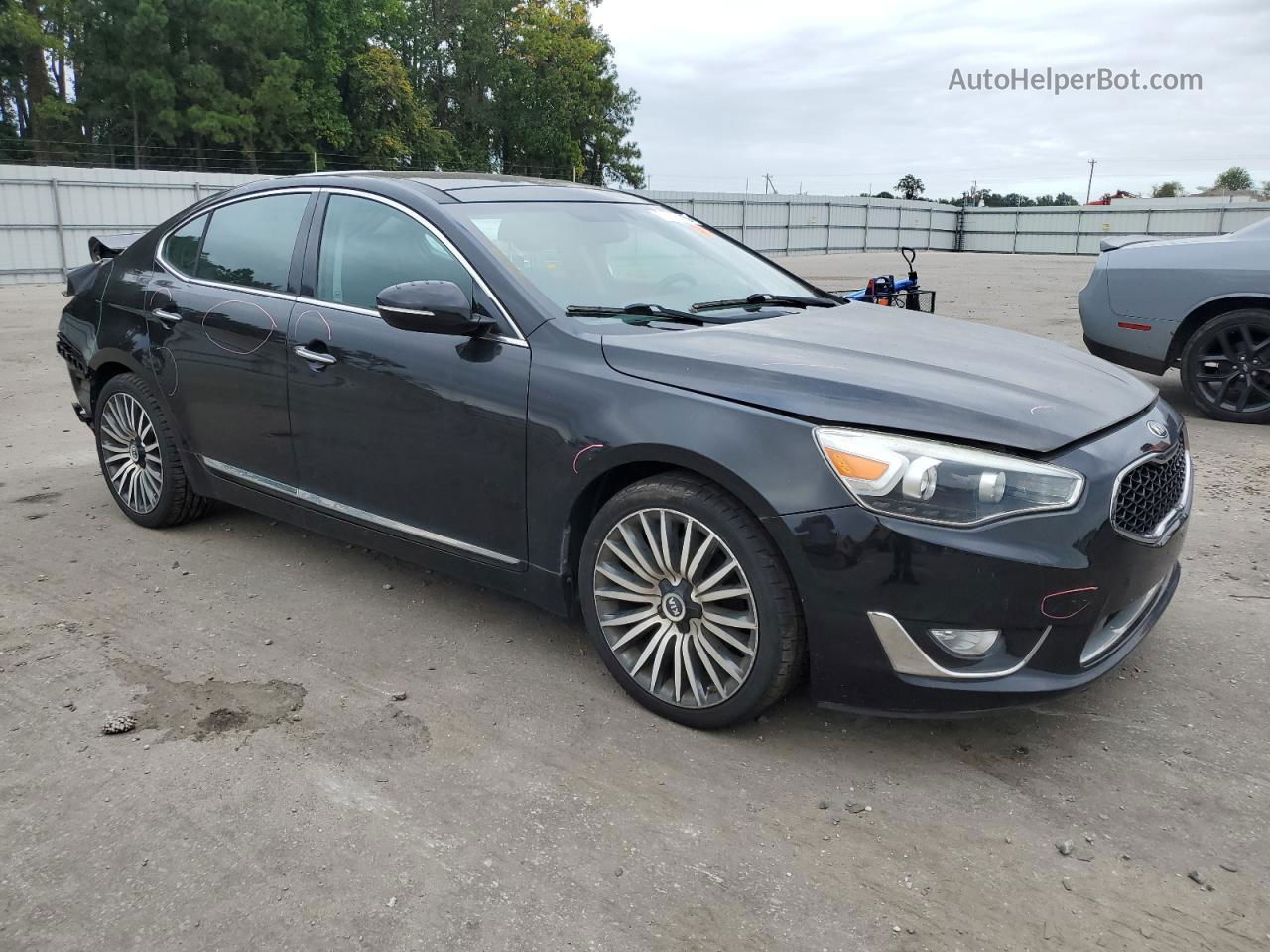 2014 Kia Cadenza Premium Черный vin: KNALN4D70E5125701