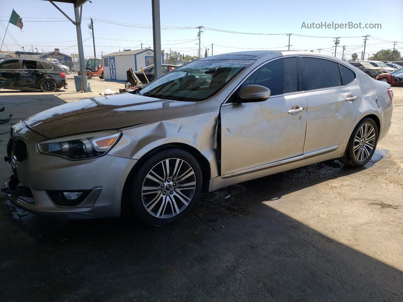 2014 Kia Cadenza Premium Silver vin: KNALN4D70E5126444