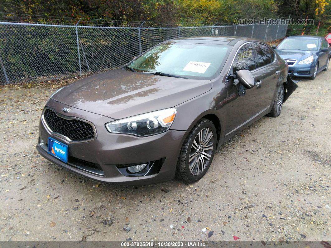 2014 Kia Cadenza Premium Brown vin: KNALN4D70E5166409