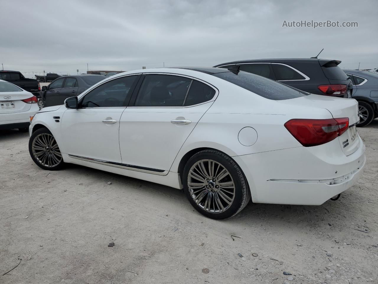 2016 Kia Cadenza Luxury White vin: KNALN4D70G5214302