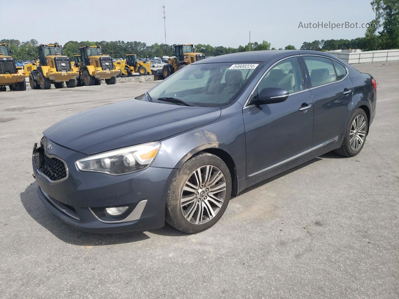 2014 Kia Cadenza Premium Синий vin: KNALN4D71E5125576