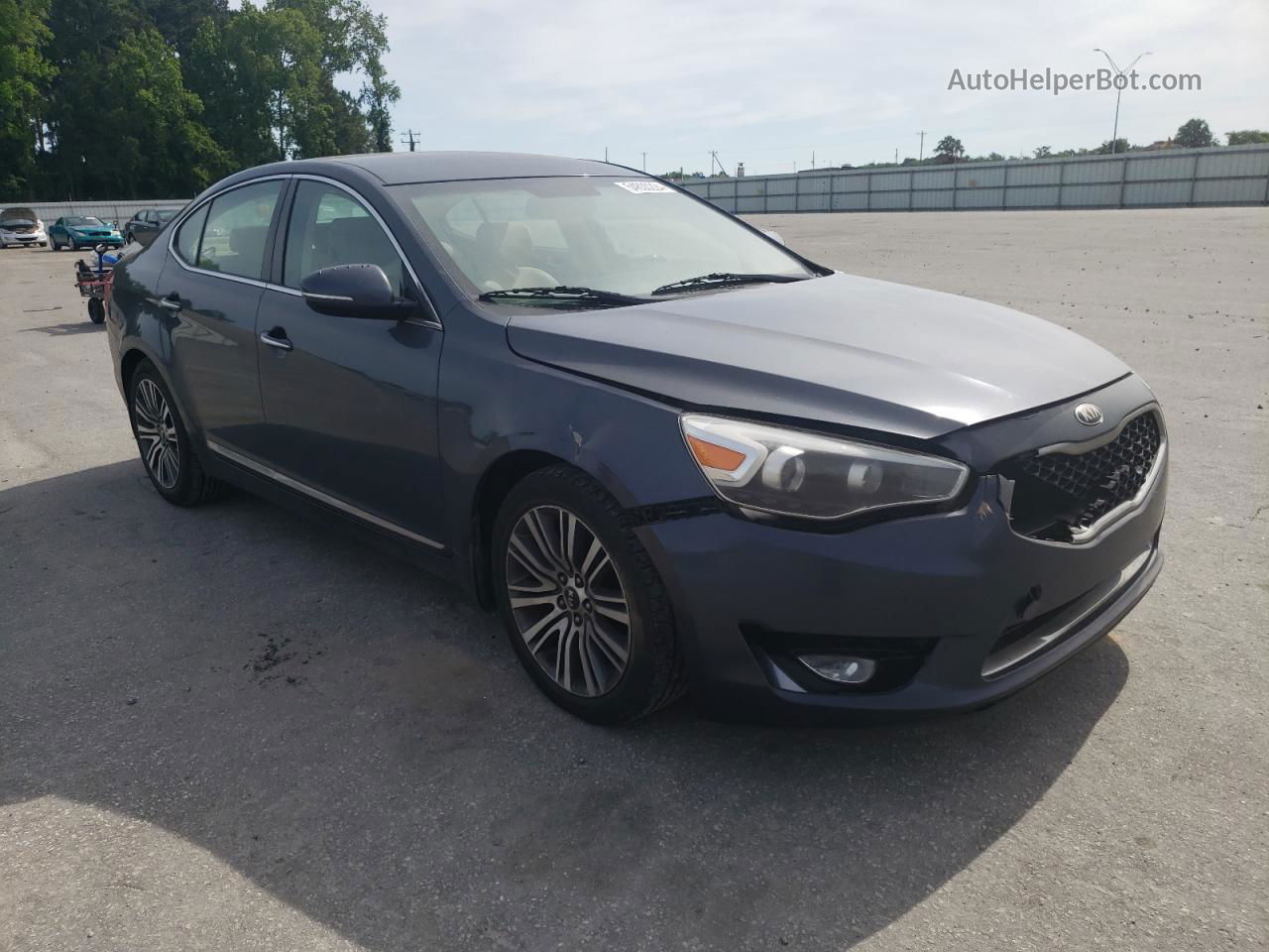 2014 Kia Cadenza Premium Синий vin: KNALN4D71E5125576