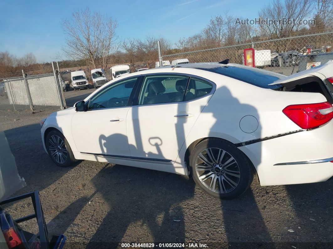 2014 Kia Cadenza Premium White vin: KNALN4D71E5139638