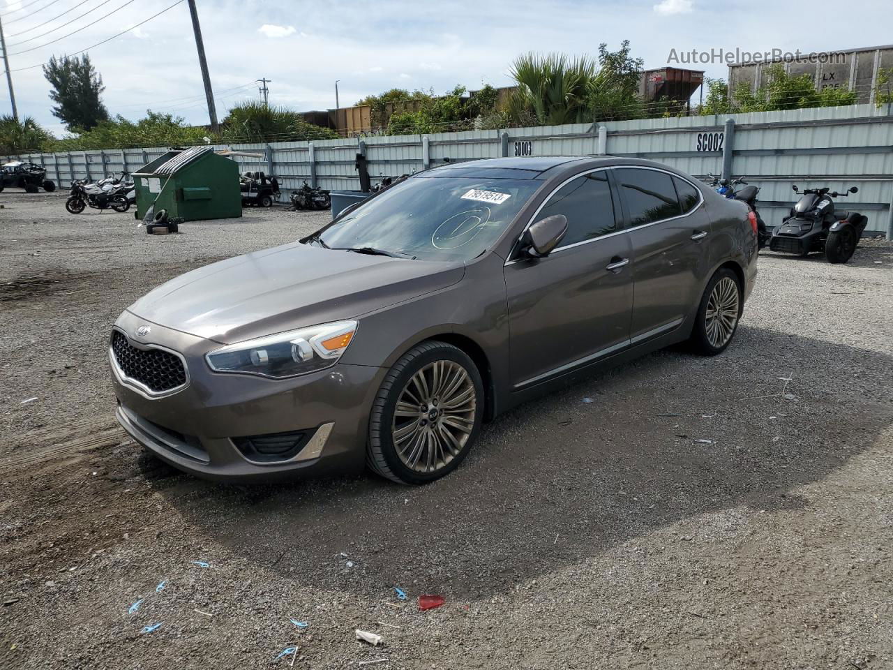 2014 Kia Cadenza Premium Tan vin: KNALN4D71E5151546