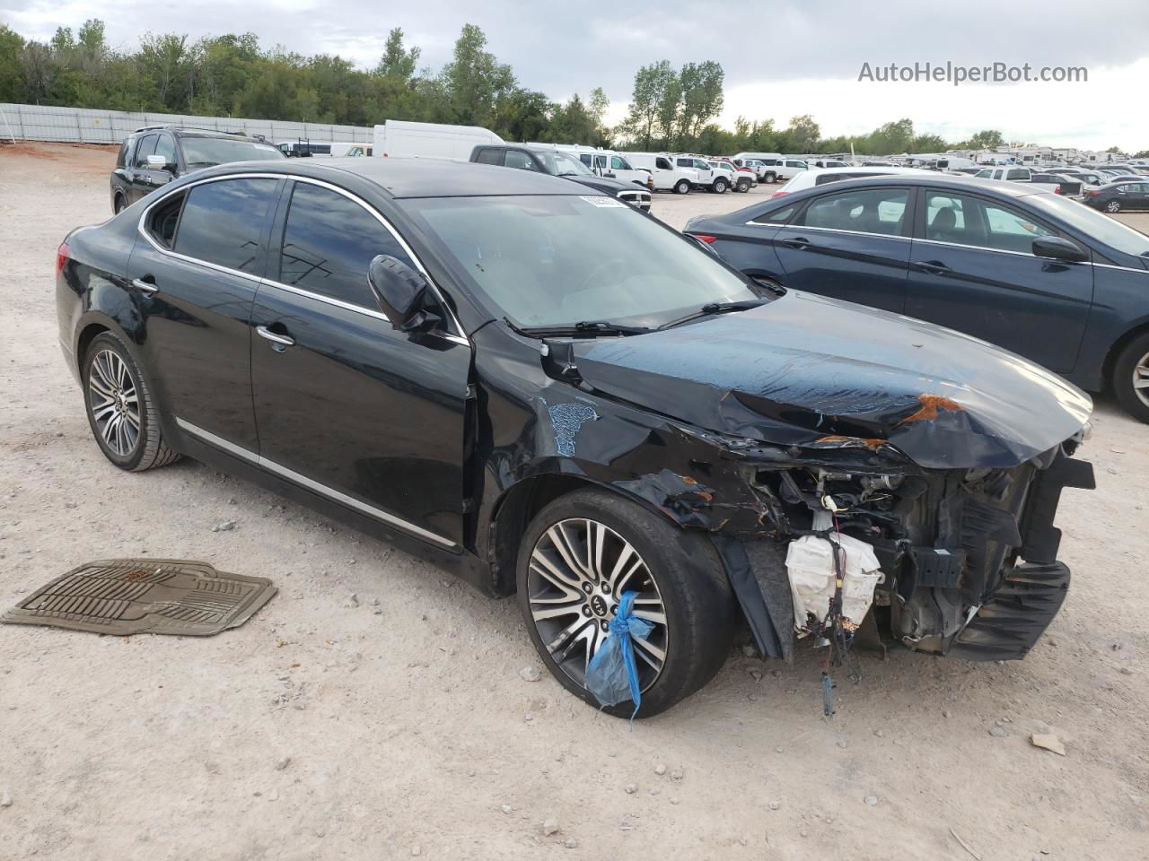 2014 Kia Cadenza Premium Черный vin: KNALN4D72E5140457